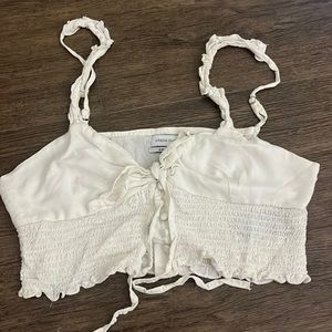 White buttoned going out top